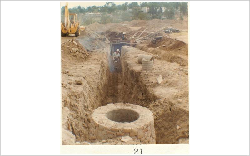 Excavación para drenaje y obras complementarias